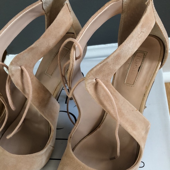 Nude Tie Front Heels - Picture 6 of 6
